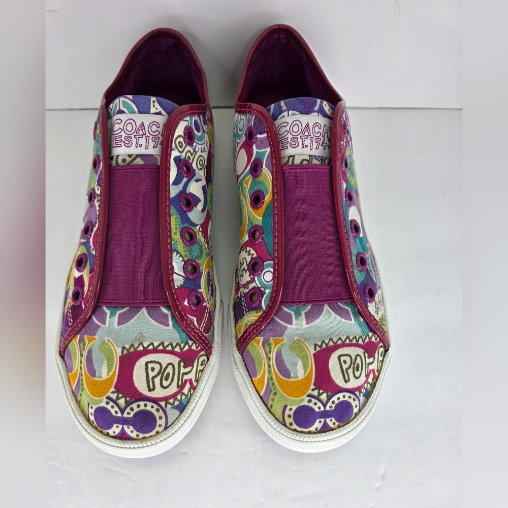 Coach Y2k Barrett Pop Graphic Multicolor Punk Preppy Slip-On Sneakers Size 9.5 B - Picture 5 of 16